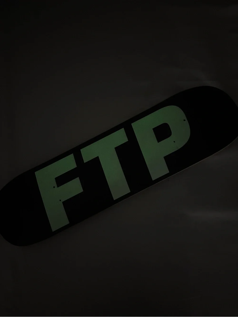 FTP Glow In The Dark Logo Skateboard Deck Very Rare 2019 *Has Storage Flaws*